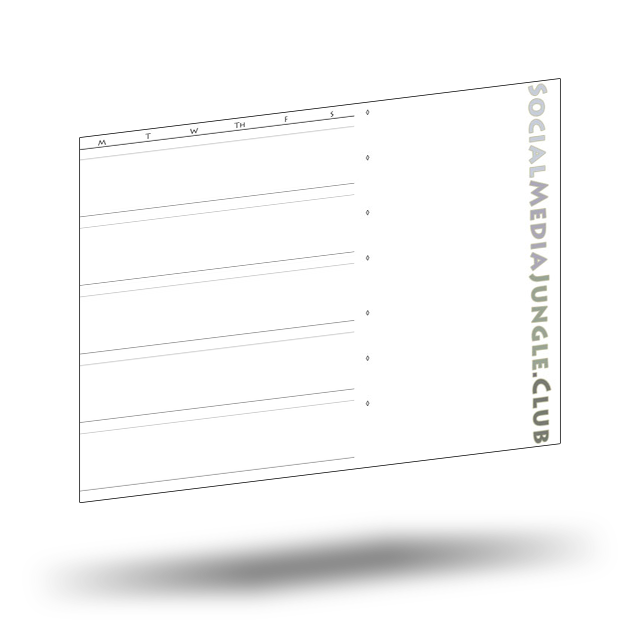 CJ's Monthly Content Calendar Template